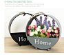 Home Garden Vintage Abstract Wrought Iron round Wall Hanging Flower Basket Planter