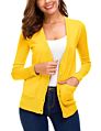 Autumn Knit Red Ladies Cardigan Sweater with Pocket