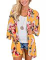O51 Kimono Women Vintage Kimono Cardigan Casual Ladies Women Long Crochet Chiffon Kimono Loose Floral Printed Blouse Tops