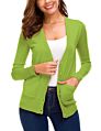 Autumn Knit Red Ladies Cardigan Sweater with Pocket