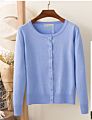 Womens Casual Knit Basic Solid Crew Neck Loose Thin Button Closure Long Sleeves Sweater Cardigan Coat Shawl Jumper