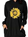 Christmas Hoodies Women Long Sleeve Sweatshirt Christmas Printed Pocket Women Sweatshirt Dress Hoodies