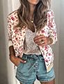 10 Colors Floral Print Spring Women's Bomber Jackets plus Size Short Female Coat Zipper Outwear Long Sleeve Womens Jacket