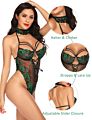 Transparent Lingerie Bodysuit Erotic Choker Strappy Lace up Bodysuits Lady One Piece Nightwear Backless Lingerie Bodysuits