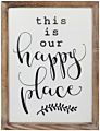Junji Home Decoration Wooden Signs Customized Blank Sign for Art a Happy Place Wooden Sign