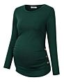 Spring Autumn Outdoor Maternity T-Shirt Lady Clothes plus Size Top for Pregnant Womanlactation Outfit Long Sleeves T-Shirt