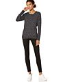 Fall Cotton Cable Knit Leopard Print Sweater Crew Neck Women Pullover