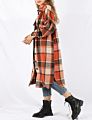 Women's Vintage Plaid Flannel Brushed Wool Blend Button down Shacket Shirts