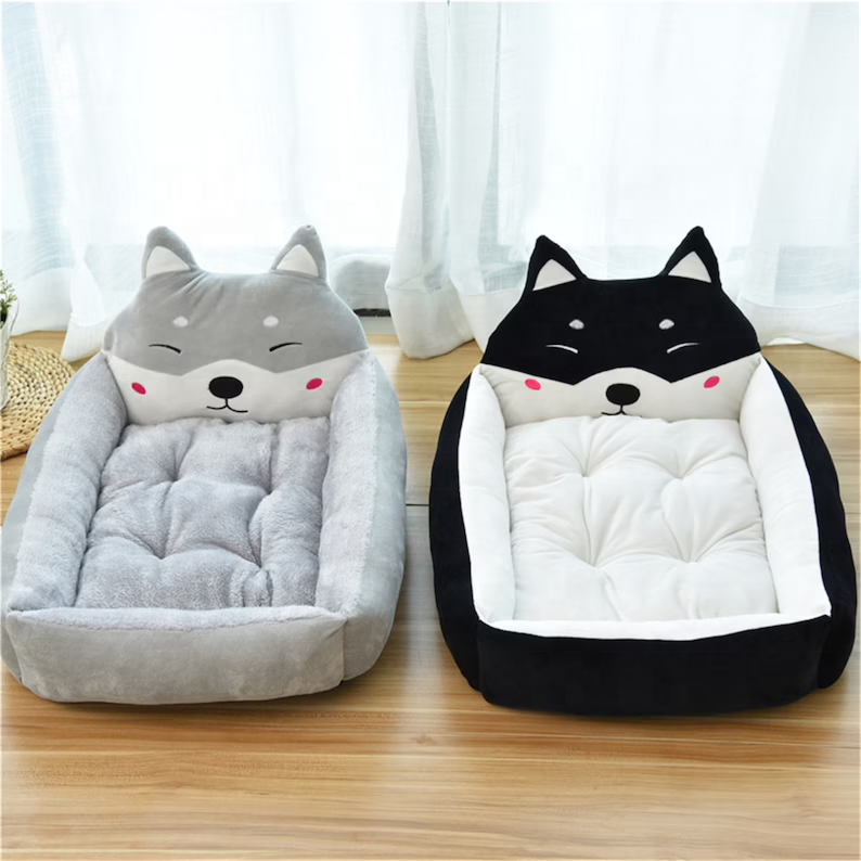 Cute Cartoon Pet Mattress Large Dog Bed Warm Soft Pet Mat Supplies Modern Pet Bed