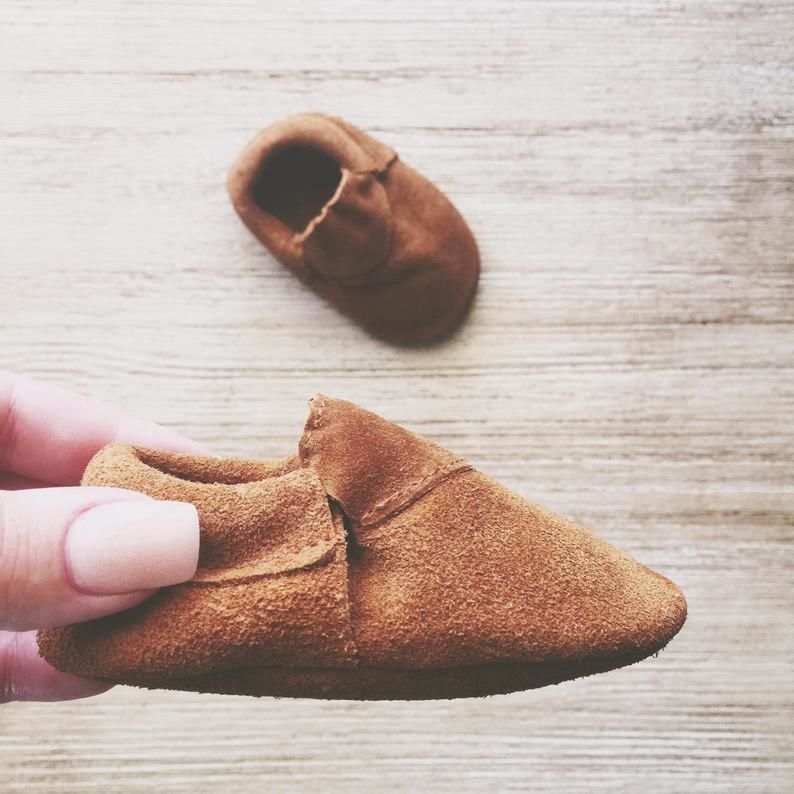 Infant Leather Babies Shoes Loafers Baby Toddler Shoes Brown Leather Genuine Moccasins Boy Shoes