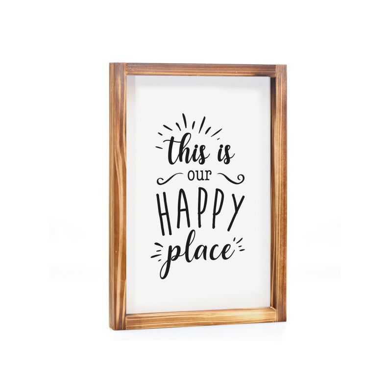 Junji Home Decoration Wooden Signs Customized Blank Sign for Art a Happy Place Wooden Sign