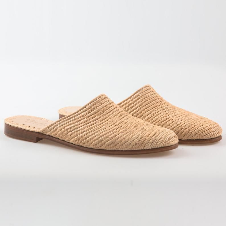 Tangier Raffia Slide