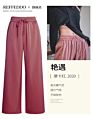 Direct Full Length Wide Leg Pants for Womens High Elastic Waist Thin Trousers for Ladies