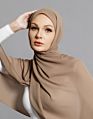 Dark Beige Style Women Chiffon Scarf Hijab Latest Arabic Malaysia Square Scarf