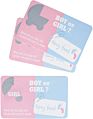 Full Color Printing Reveal the Gender of Your Baby Pregnancy Scratch off Cards