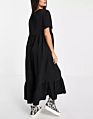 Pregnant Mother Maternity Dress in Black