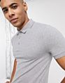 Sales Promotion 100% Cotton Soft Longline Slim Fit Plain Grey Golf Polo Shirt