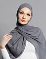 Dark Beige Style Women Chiffon Scarf Hijab Latest Arabic Malaysia Square Scarf