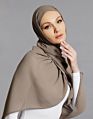 Dark Beige Style Women Chiffon Scarf Hijab Latest Arabic Malaysia Square Scarf