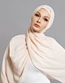 Dark Beige Style Women Chiffon Scarf Hijab Latest Arabic Malaysia Square Scarf