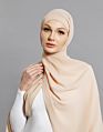 Dark Beige Style Women Chiffon Scarf Hijab Latest Arabic Malaysia Square Scarf