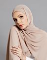 Dark Beige Style Women Chiffon Scarf Hijab Latest Arabic Malaysia Square Scarf