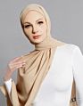 Dark Beige Style Women Chiffon Scarf Hijab Latest Arabic Malaysia Square Scarf