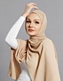 Dark Beige Style Women Chiffon Scarf Hijab Latest Arabic Malaysia Square Scarf