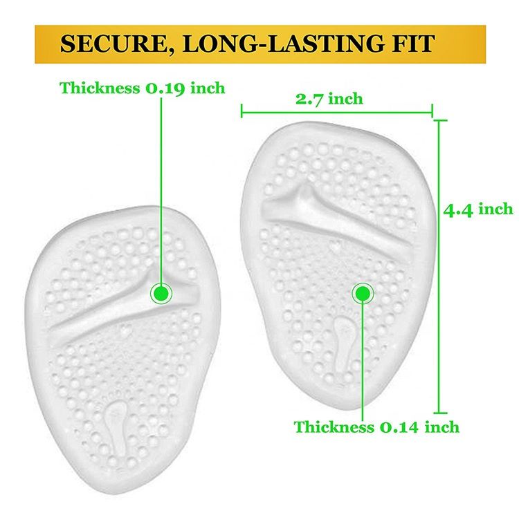 Shoe Insole Gel Toe Pad Forefoot Shoes Cushion Women High Heel Half Insole