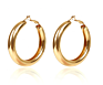Stainless Steel Jewelry Earrings Gold Hoop Simple Big Circle Earrings C Hollow Earrings Minimalist
