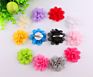 Flower Hair Bows Chiffon Flower Clips Ribbon Lined Clips Tiny Hair Clips for Baby Girls Infants Toddlers Kids 12 Colors