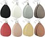 V&R 8 a Set Jewelry Teardrop for Women Girls Leaf- Handmade Lightweight Drop Dangle Leather Earrings