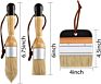 Chalk & Wax Paint Brush (Set of 3) for Diy Waxing & Painting Projects Natural Boar Bristles