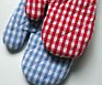 Heat Resistant Cotton Lining Oven Mitts Pot Holders Kitchen Oven Mitts Set Quilted Cotton Lining Oven Mittens Potholders Set