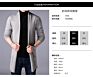 Spring and Autumn Men's Thin Mid-Length Knitted Cardigan Solid Color Sweater