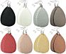 V&R 8 a Set Jewelry Teardrop for Women Girls Leaf- Handmade Lightweight Drop Dangle Leather Earrings