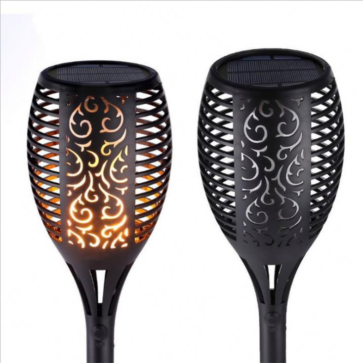 Flame Torch Outdoor Solar Design Waterproof 96Leds Solar Garden Light