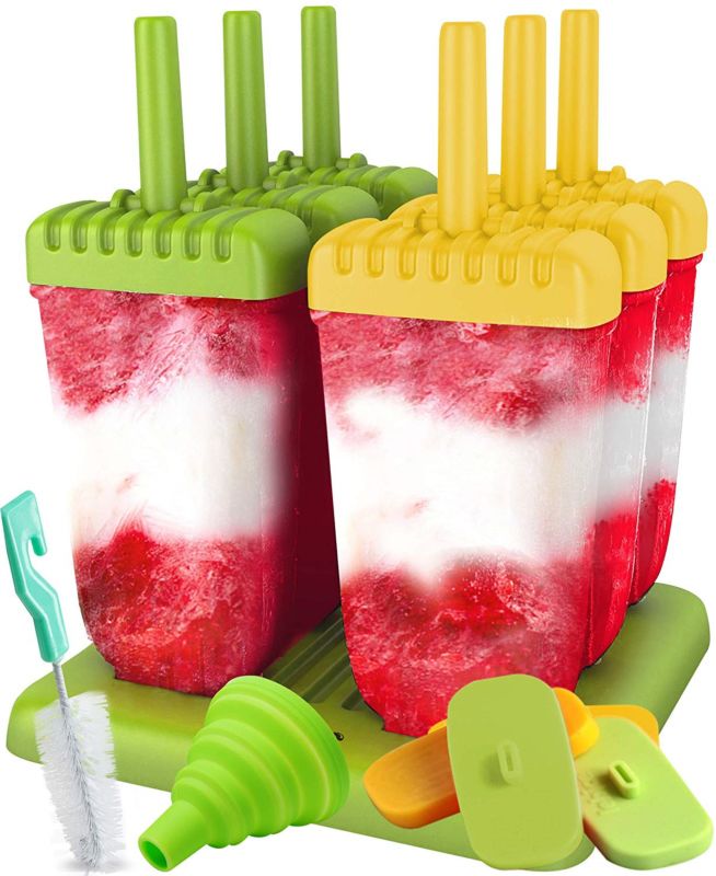 Reusable Popsicle Molds Ice Cream Molds Maker - Set of 6
