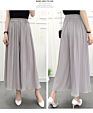 Loose Chiffon Casual Flared Cropped High Waist Pleated Wide Legged Pants Women Wide Leg Pants