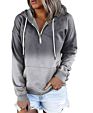 Womens Casual Zipper Hooded Sweatshirts Long Sleeve Fall Tops Cozy Hoodies for Women Pullover