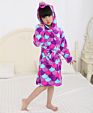Children Star Unicorn Cartoon Animal Flannel Pajamas Fall Hooded Baby Kids Girls Bathrobe
