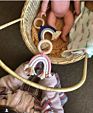 Cute Bpa Free Infant Toddler Wooden Chewing Gift Crochet Teething Ring Toys Baby Sparkles Macrame Rainbow Teether