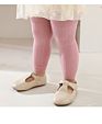 6 Solid Colors Warm Organic Cotton Cute Ribbed Kids Girl Pants Baby Leggings Girls