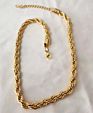 Thick Rope Gold Chain Twist Necklace Rope Necklace