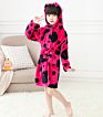 Children Star Unicorn Cartoon Animal Flannel Pajamas Fall Hooded Baby Kids Girls Bathrobe