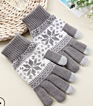 Youki Magic Gloves Touch Screen Women Men Warm Stretch Knitted Wool Mittens Snowflake Pattern Acrylic Gloves