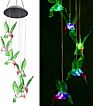 Color Changing Led Mobile Hummingbird Wind Chimes Solar Wind Chime Spiner Spiral Party Decoration Indoor Outdoor Garden Lights