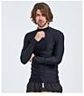 Men's Sun Protection Diving Long Sleeved Swimsuit Surf Lycra Shirt Rashguard Slim Cut Wetsuit Surfing Shirt Black