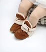 Old Fashioned Snap Drawstring Infant Bedroom Shoes Baby Booties with Wool