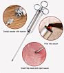 Bbq Injector Injection Syringe 60 Ml Stainless Steel Marinade Meat Turkey Injector